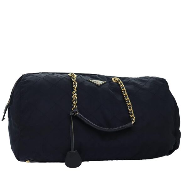PRADA Boston Bag Nylon Navy - Picture 1 of 9